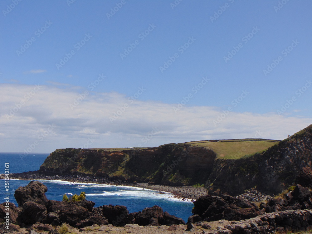 Férias na Ilha Terceira Açores - Portugal, mar, céu, costa, flores