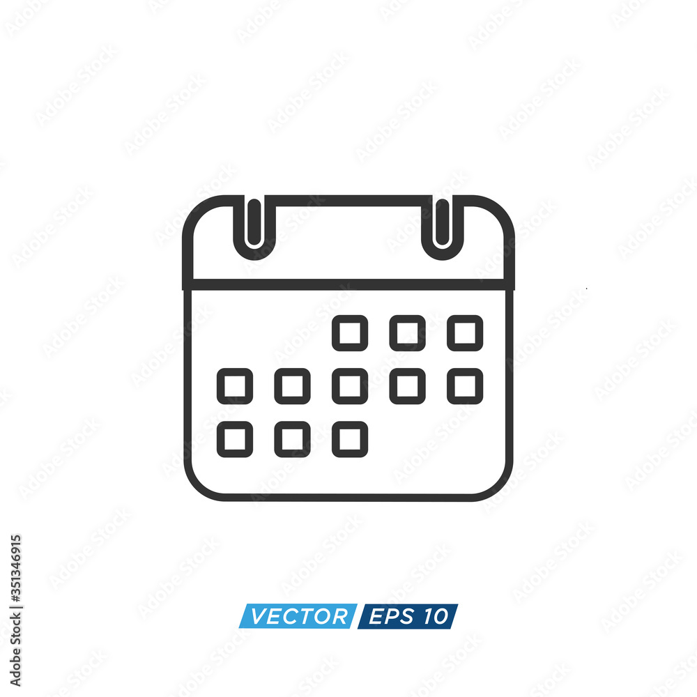 Calendar Icon Design Vector Template Calendar Icon Design Vector Template