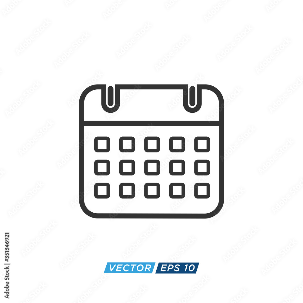 Calendar Icon Design Vector Template Calendar Icon Design Vector Template