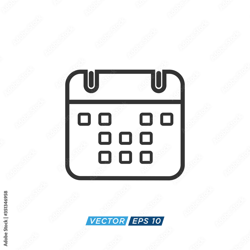 Calendar Icon Design Vector Template Calendar Icon Design Vector Template