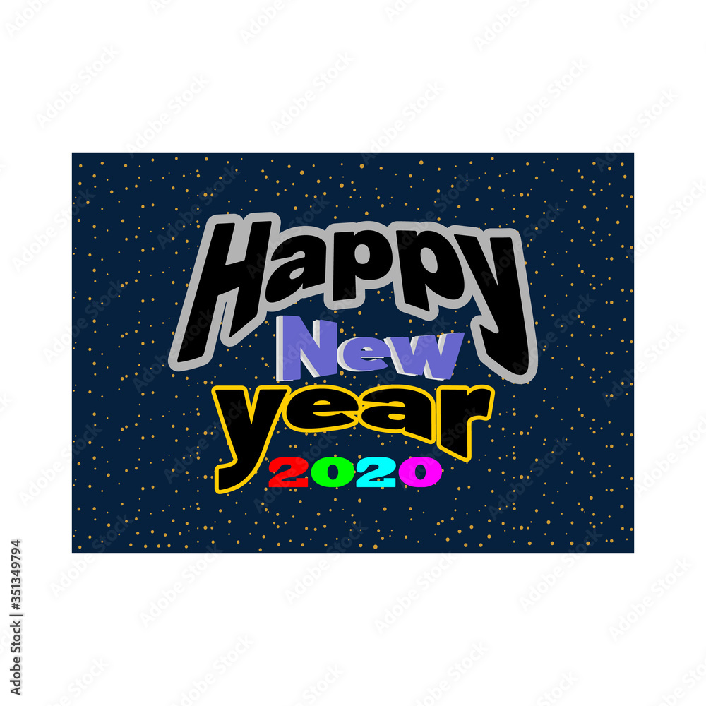 Naklejka premium Happy New Year 2020. Vector Design for Background
