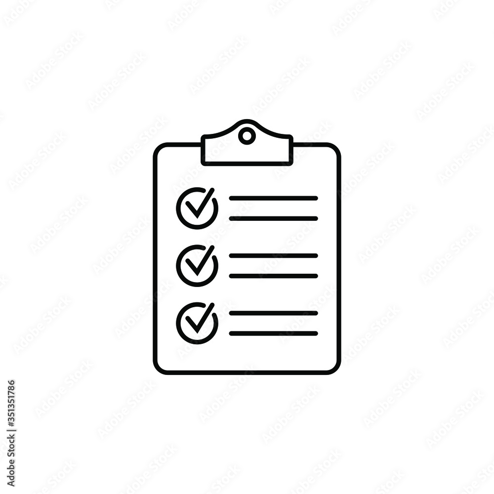 Clipboard with checklist icon, symbol for web site and app design. Vector illstration. Clipboard with checklist icon, symbol for web site and app design. Vector illstration.