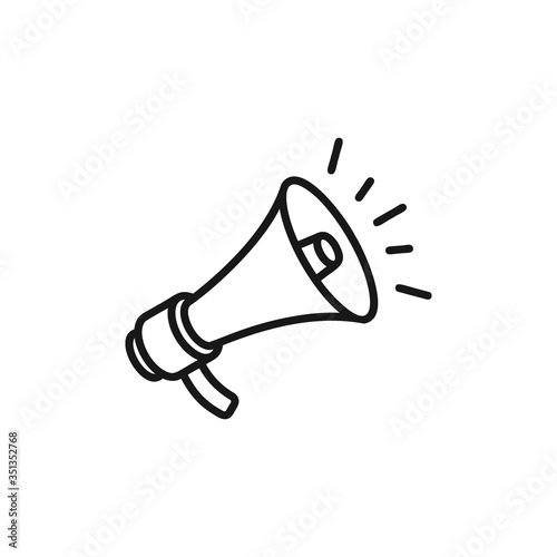 Megaphone icon flat vector design