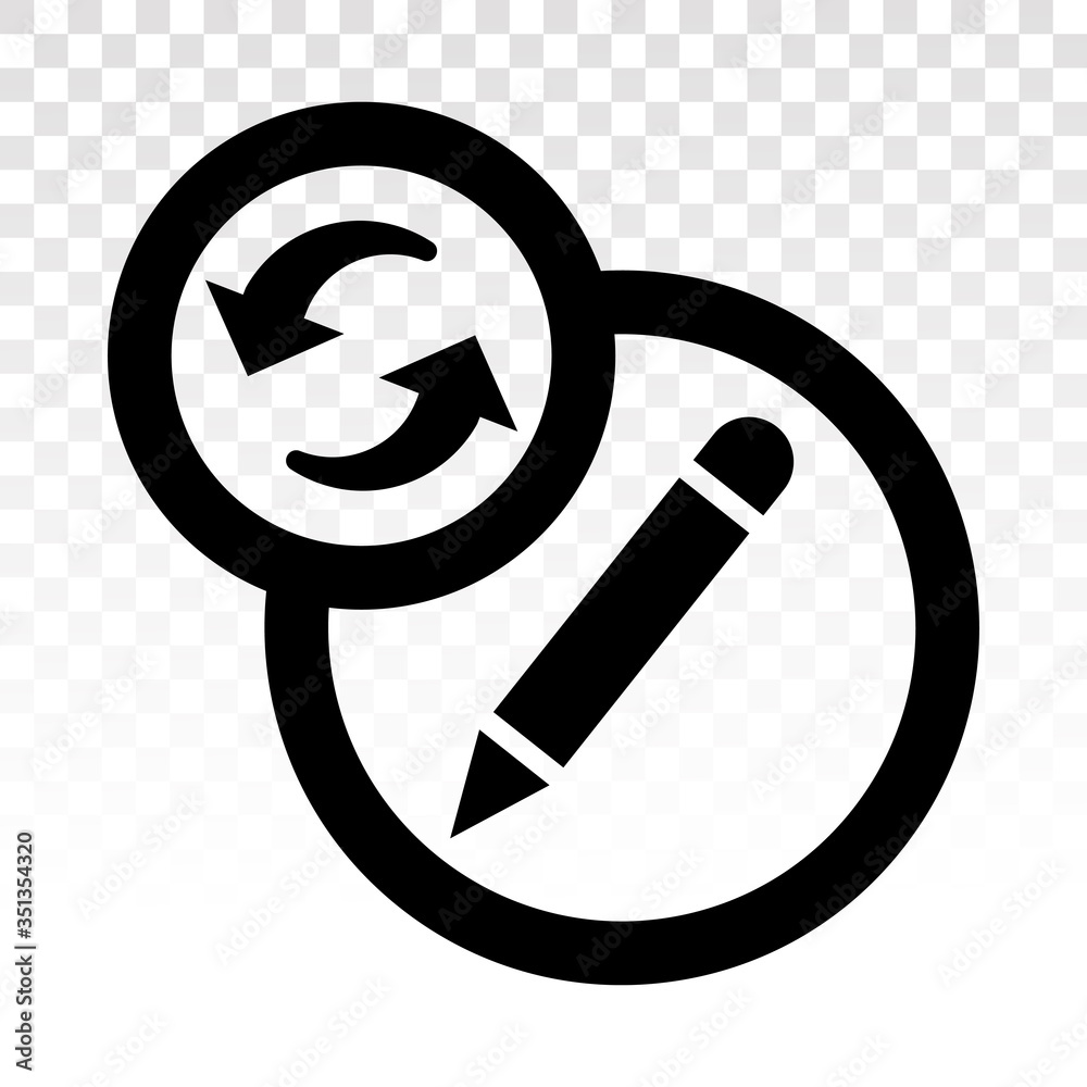 Past edit / editing history line art icon for apps and websites Stock