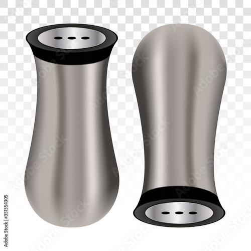 Realistic salt shaker / pepper shaker bottle on a transparent background