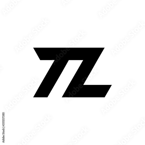 Foto Logo TL monogram letter logo, black and white parallel lines creative initials L