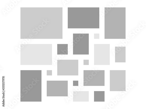 Wallpaper Mural Mood board template collage frames for photo or illustration. Vector frame for photographies and pictures, Creative photo collage or puzzle. Vector board template montage. Torontodigital.ca