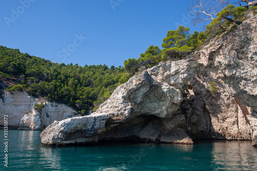 The marvelous sea caves of the Gargano coast in Vieste © fabio