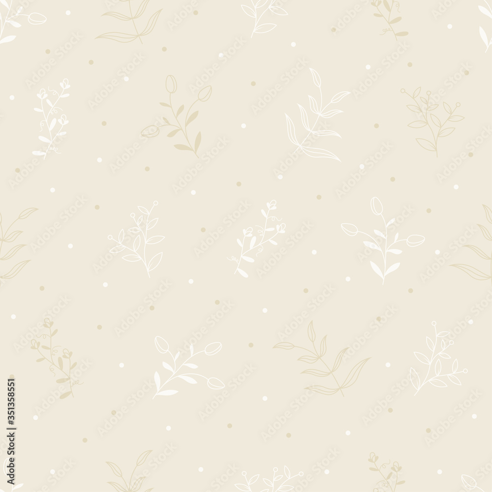 Seamless pattern with hand drawn flowers, vector illustration Seamless pattern with hand drawn flowers, vector illustration