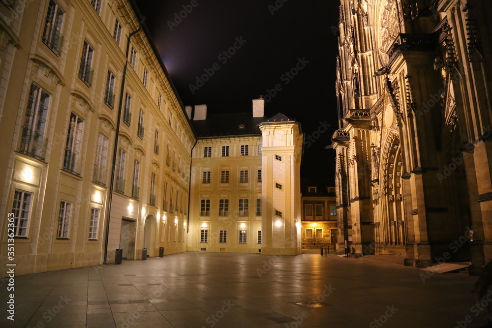 St. Vito Cathedral at night. Uninhabited area.