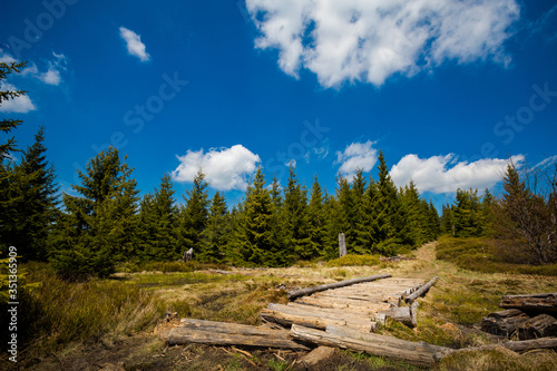 Fototapeta Naklejka Na Ścianę i Meble -  Spring trekking Beskidy Rysianka Romanka