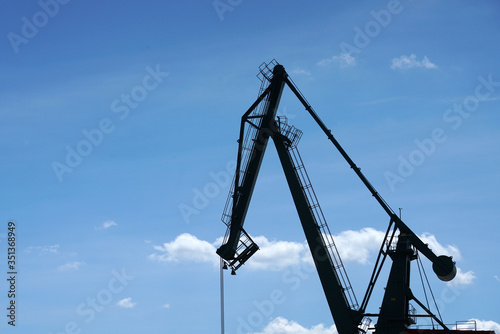 Crane in an industrial port 