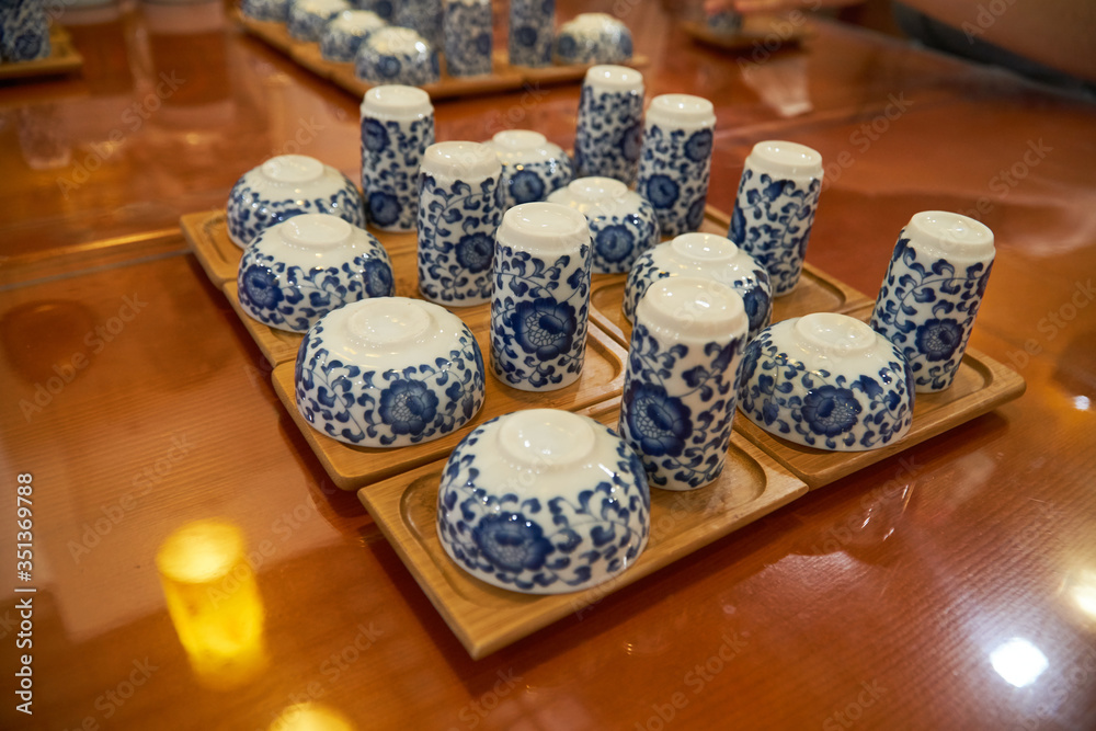 custom made wallpaper toronto digitalTea House and Cups China 