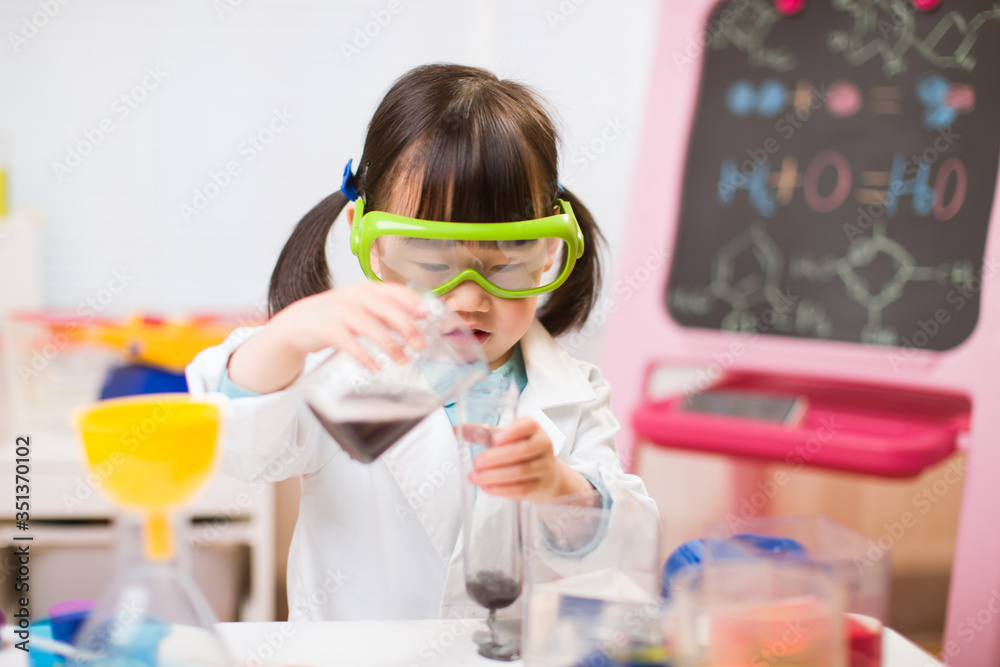 toddler girl pretend play scientist role for homeschooling toddler girl pretend play scientist role for homeschooling