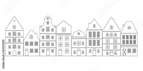 Silhouette of houses