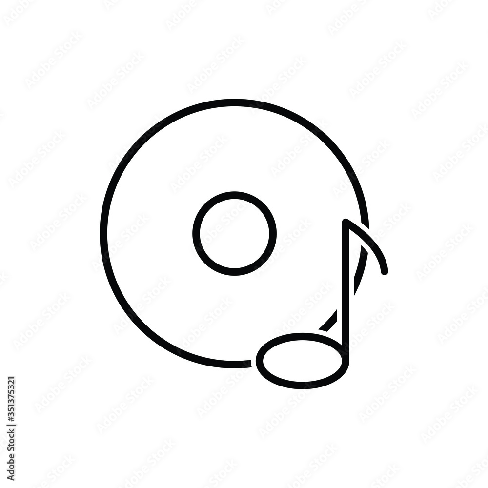 Vinyl disk icon. Music icon vector Vinyl disk icon. Music icon vector