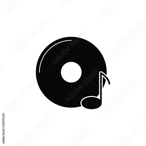 Vinyl disk icon. Music icon vector