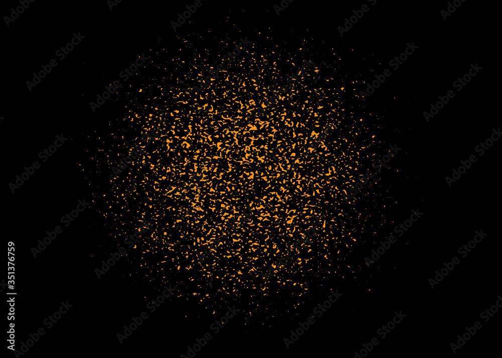 Abstract golden crumbs shiny glitter background