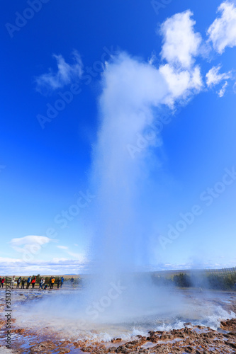  The famous Geysir area in Iceland, Europe