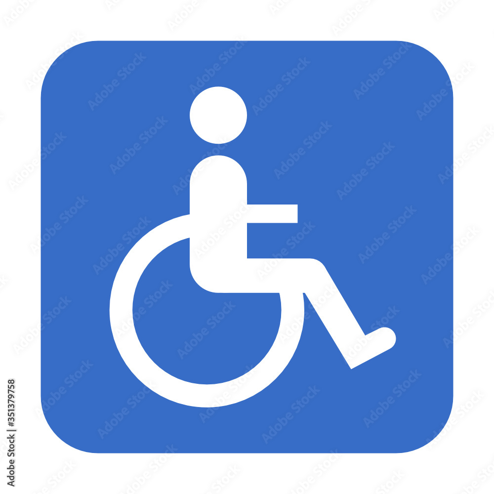 Vector illustration of handicapped parking sign Vector illustration of handicapped parking sign