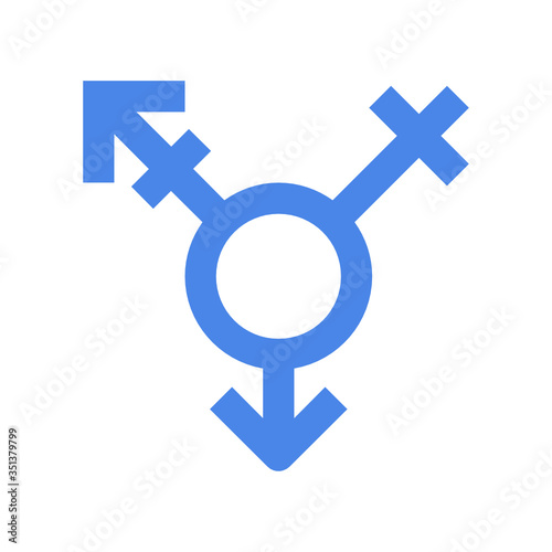 Vector illustration of the gender neutral symbol photo