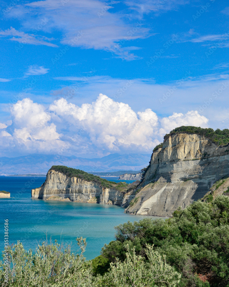 Cape Drastis at Corfu island in Greece.