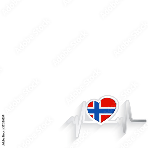 Norway flag heart shaped isolated on white Free Download Norway flag heart shaped isolated on white - GFXLoad