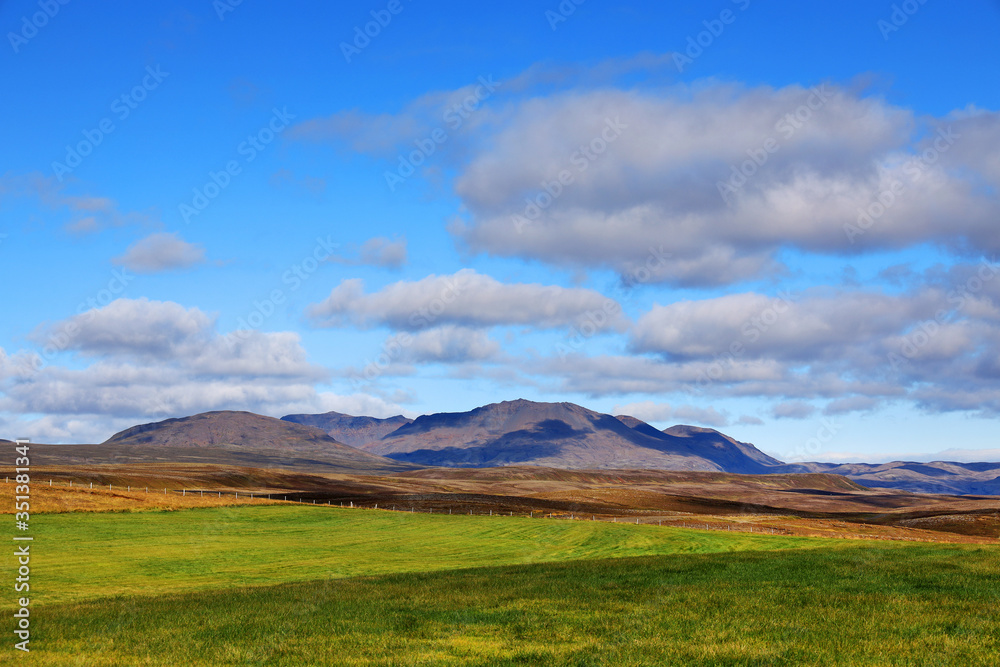 Summer landscape in Pingvellir National Park, Iceland, Europe