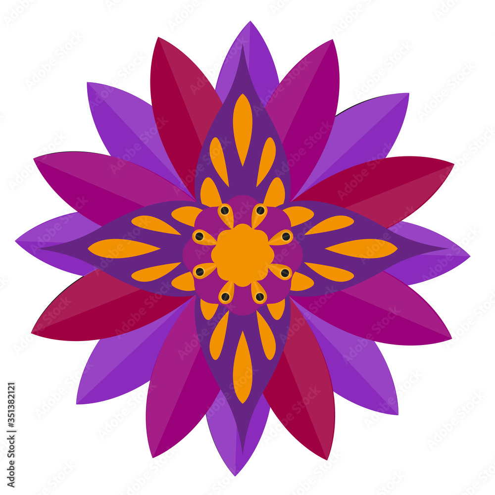 Isolated colored mandala Isolated colored mandala