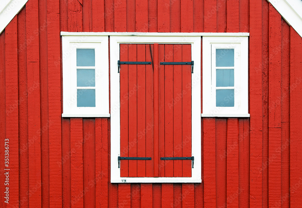 Traditional icelandic wooden house in Iceland, Europe Traditional icelandic wooden house in Iceland, Europe