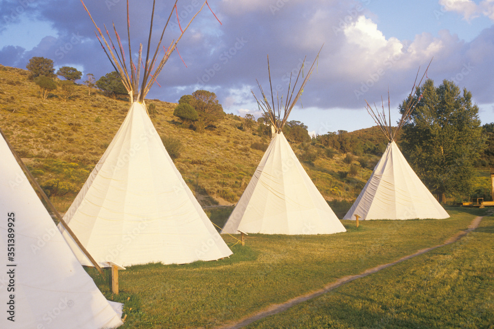 Row of teepees in Aspen, CO