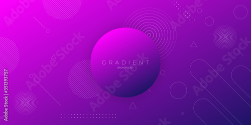 Modern abstract background with shades of purple and blue and memphis elements digital and technological themes.