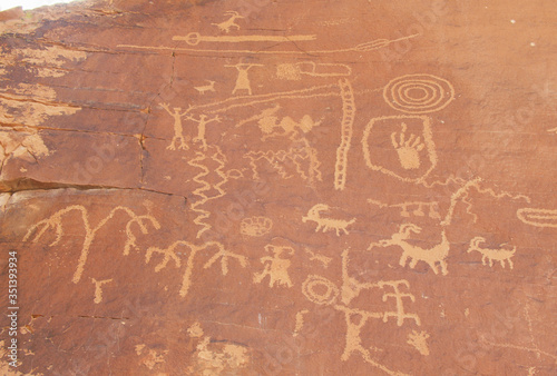 Petroglyphs from Atlati Rock, NV photo