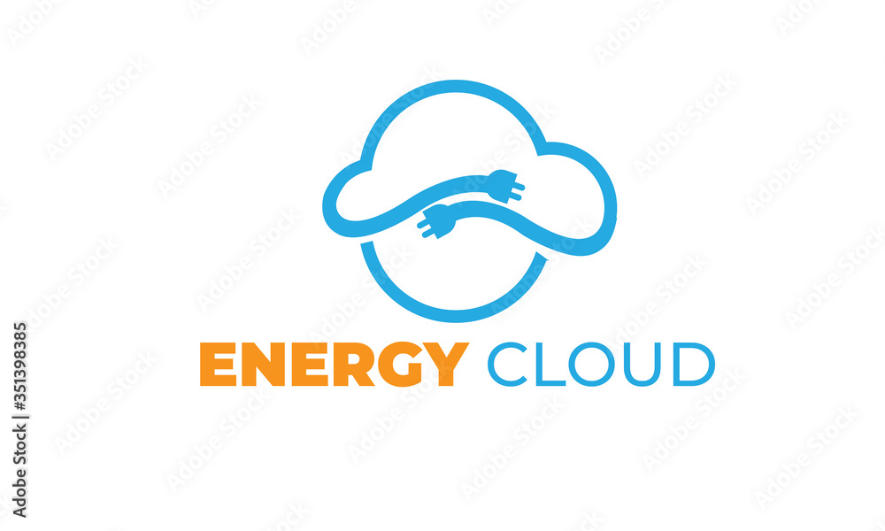 Illustration ENERGY LOGOS with modern concept, Energy, and the cloud can also be used powerful logos - electric logos - lightning icon, industry symbol with orange and blue colors, vector EPS 10 Illustration ENERGY LOGOS with modern concept, Energy, and the cloud can also be used powerful logos - electric logos - lightning icon, industry symbol with orange and blue colors, vector EPS 10