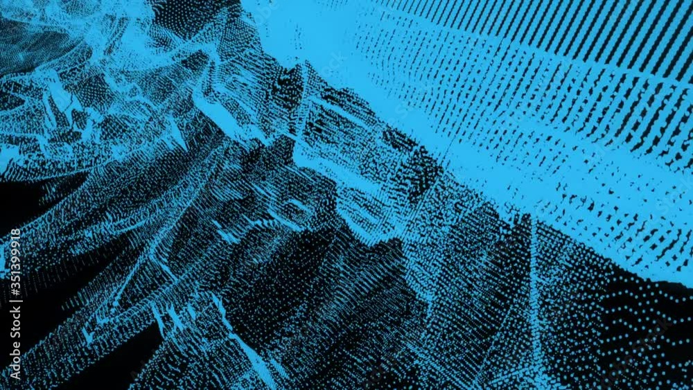 FRAKTAL DINAMIK WELLE. MATRIX EFFEKT HINTERGRUND VIDEO.