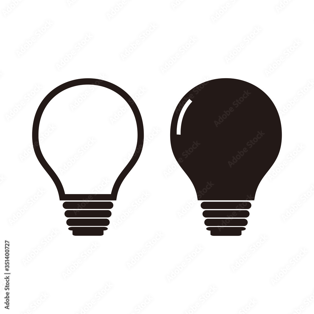 Light Bulb set, icon vector isolated on white background Light Bulb set, icon vector isolated on white background