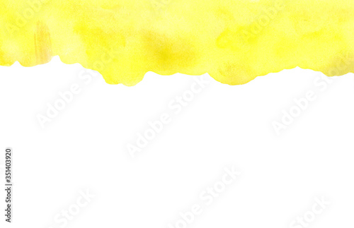 Abstract watercolor background, yellow border