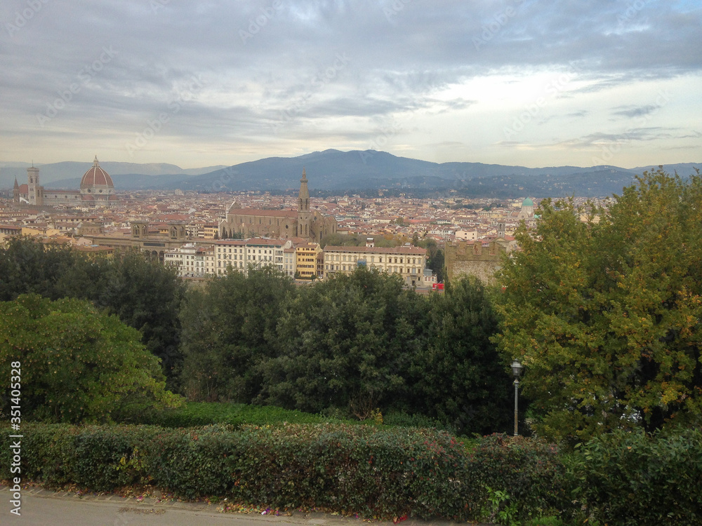 A panoramic view of Florence on a cloudy day A panoramic view of Florence on a cloudy day