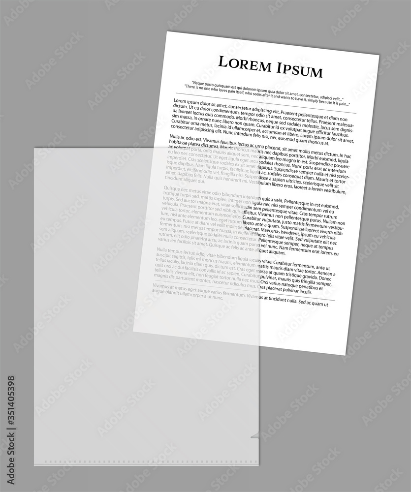 Fototapeta premium clearholder_clear vector illustration clearholder クリアファイル 透明