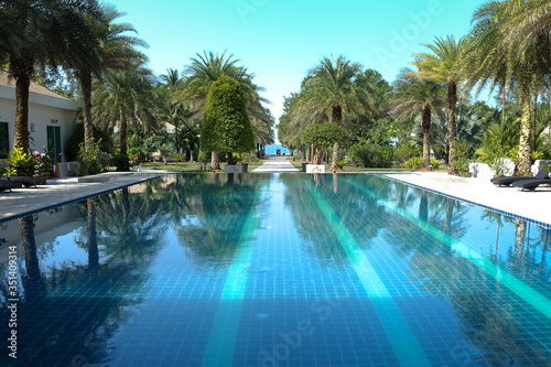 swimming pool in hotel