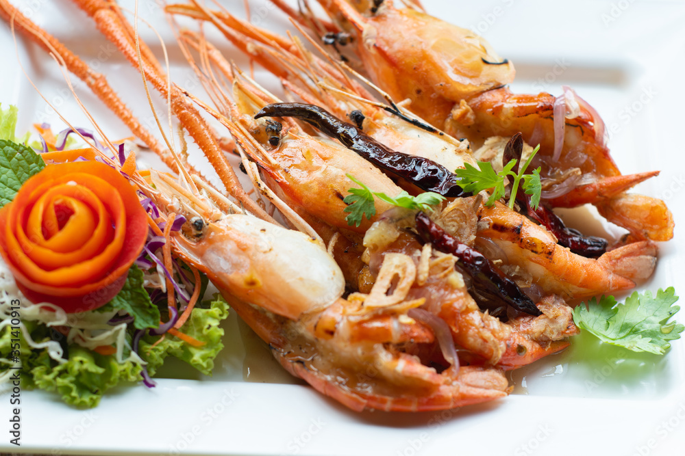 Deep Fried Shrimp with Tamarind Sauce. Thai Food Deep Fried Shrimp with Tamarind Sauce. Thai Food