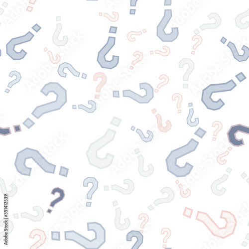 Quiz seamless pattern. Question marks  doubt  faq