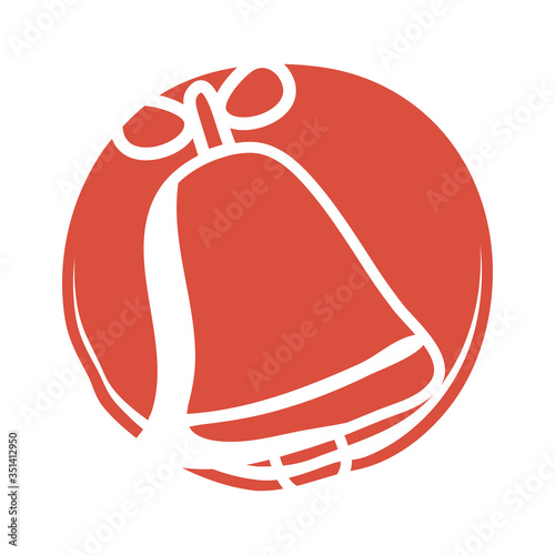 bell sound party block style icon