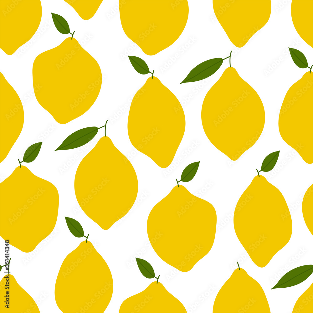 Obraz premium Lemon. Colored Seamless Vector Patterns 