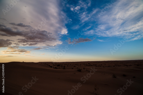 sunset in the desert