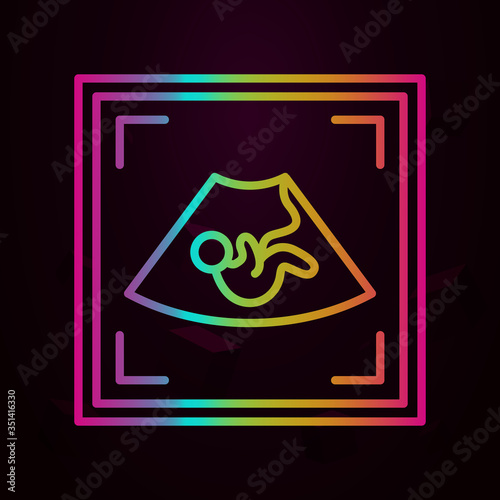 Ultrasound, display baby nolan icon Simple thin line, outline vector of Maternity icons for ui and ux, website or mobile application