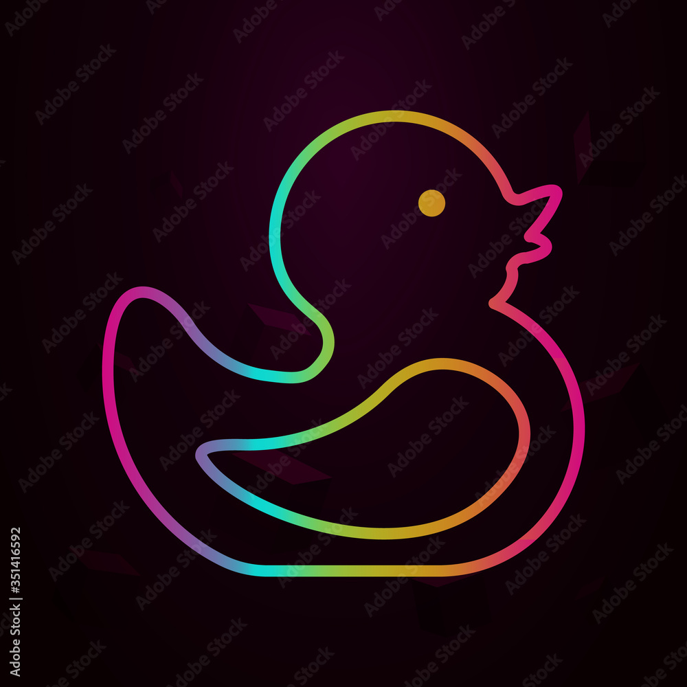Rubber duck, toy nolan icon Simple thin line, outline vector of Maternity icons for ui and ux, website or mobile application