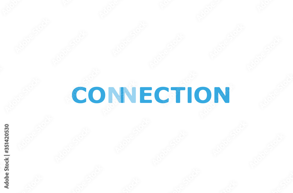 Connection Typography Logo Symbol Design Vecor Illustration Connection Typography Logo Symbol Design Vecor Illustration