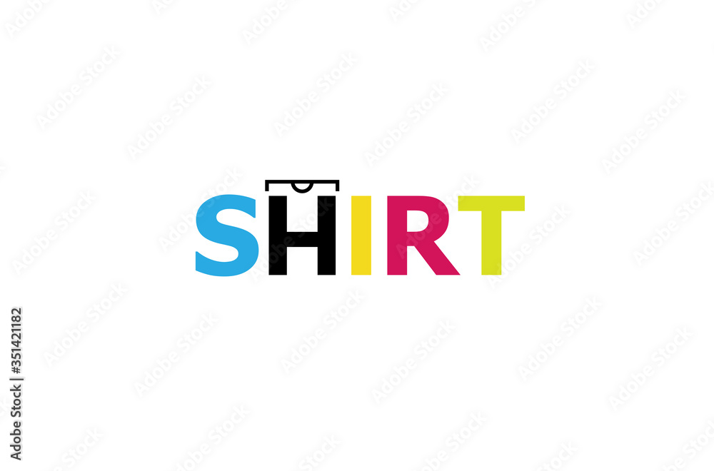 Creative Colorful Unique tee shirt Design Logo Illustration