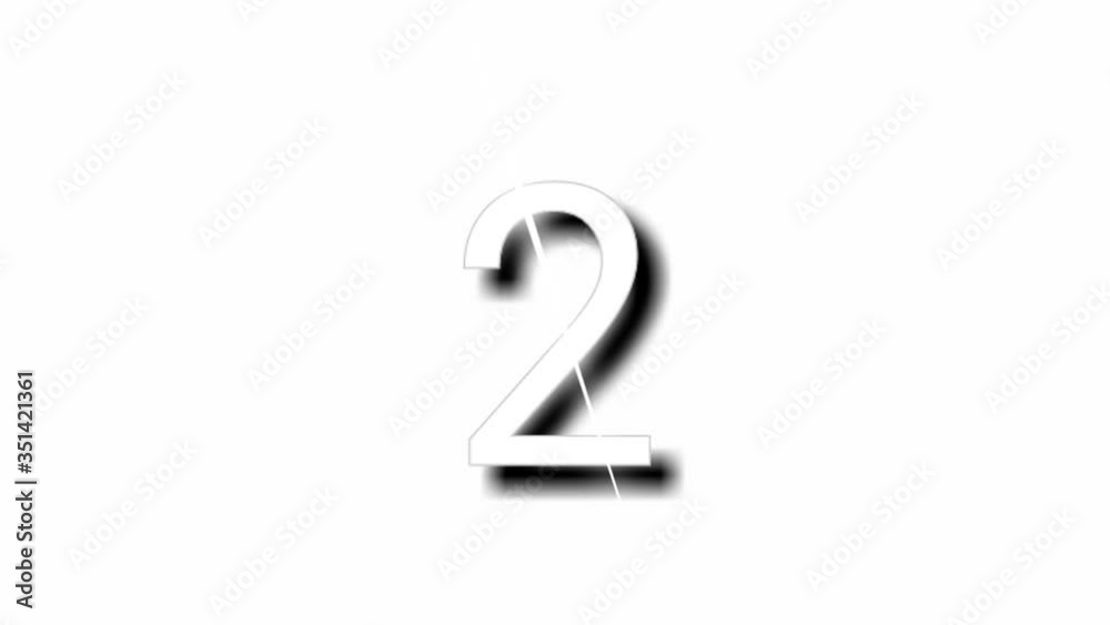 3 2 1 GO Animated countdown with white numbers three two one and the word GO moves. numbers count down